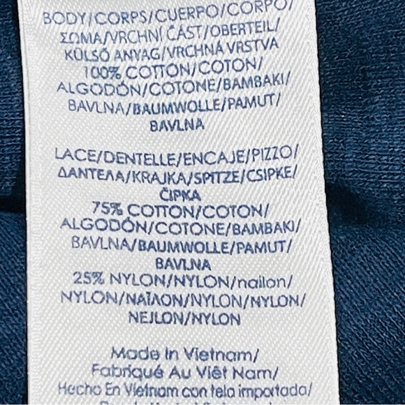 CHAPS Sleeveless Women's Tank Top 3X Navy Blue Lace Blouse Plus Sz‎ 3XL - Picture 4 of 4